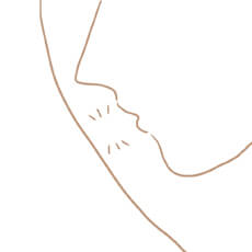 首筋に唇がつくかつかないかくらいの距離でキス