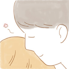 髪にキス