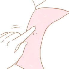 クリトリスに愛撫しているイラスト