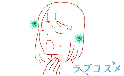 咽頭炎(のどの痛み・腫れ)のイラスト