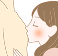 オーラルセックスで彼にもお返し!敏感なところにメイクラブリップで塗り塗り!