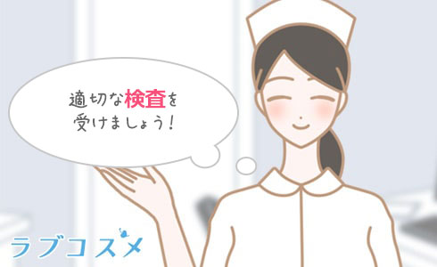 淋病の適切な検査を促すイラスト