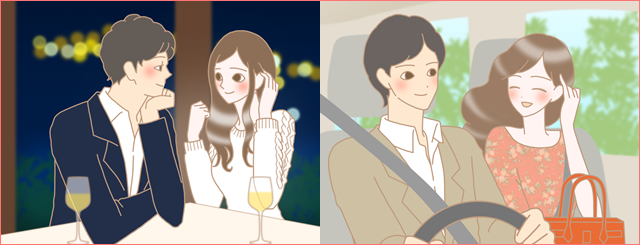 男女のイラスト