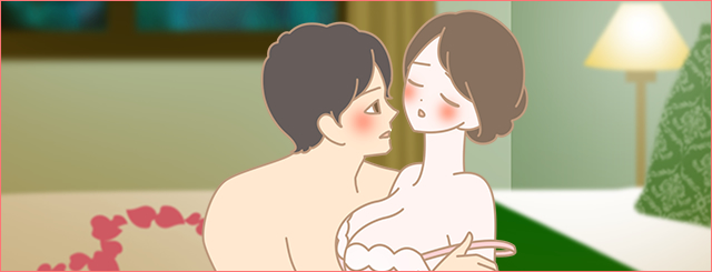 ムードあるラブタイムを過ごすカップル