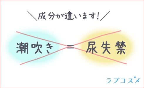 潮吹き(しおふき)と尿(おしっこ)は違う、尿失禁ではない!