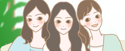 複数の女性のイラスト