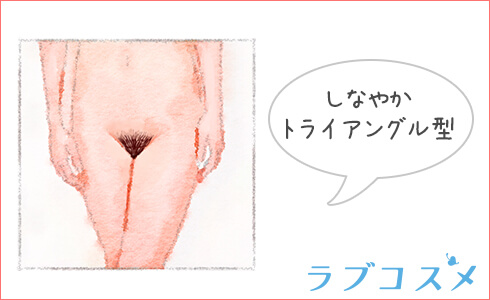 しなやかトライアングル型のアンダーヘア