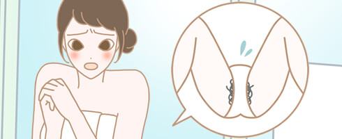 アンダーヘアの処理に悩む女性のイラスト