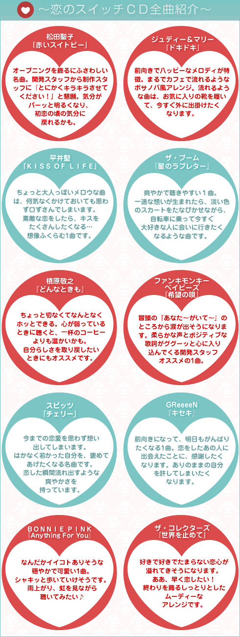 恋のスイッチCD全曲紹介