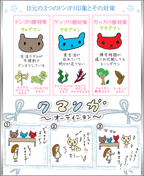 クマによる印象とその対策漫画