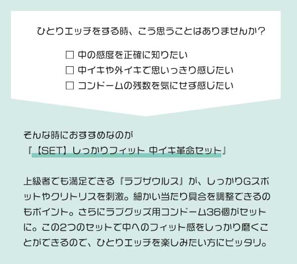 【NEW】しっかりフィット　中イキ革命セット