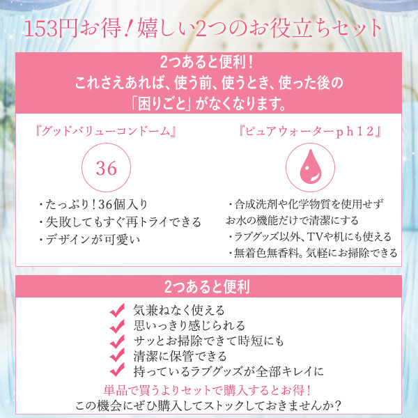 【SET】バイブ用コンドーム＆クリーナー お手入れセットの商品画像 6