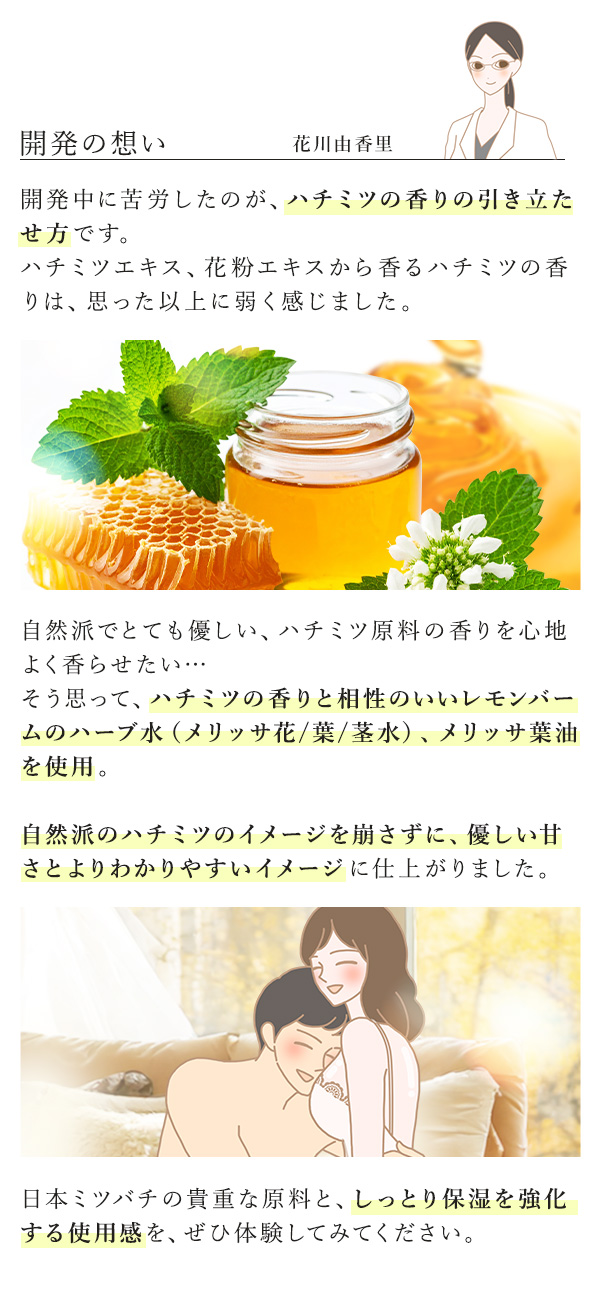 LCラボ　ハチミツノビヨウエキ　開発の想い