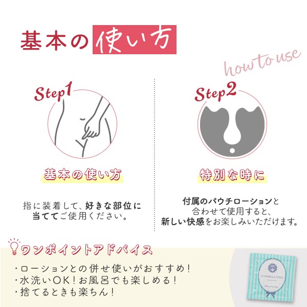 フィンガースムーズサック　ストロベリー＆ホイップ　使い方