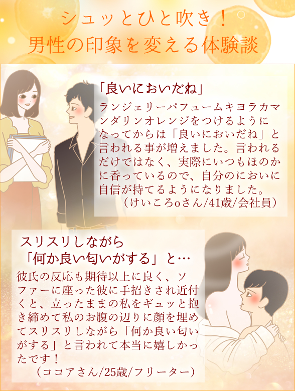 ランジェリーパフューム キヨラカマンダリンオレンジメイン画像