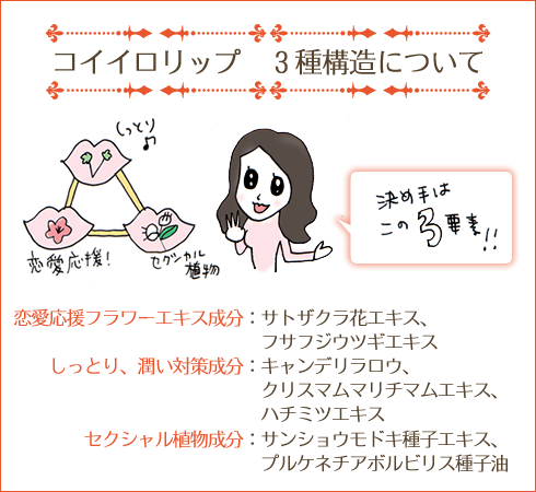 コイイロリップ3種構造
