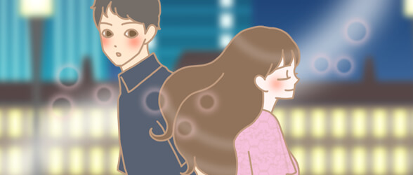 すれ違う男女