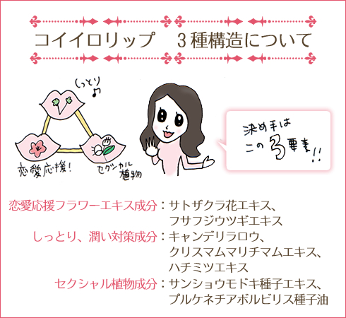 コイイロリップ3種構造