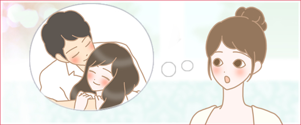 妄想している女性
