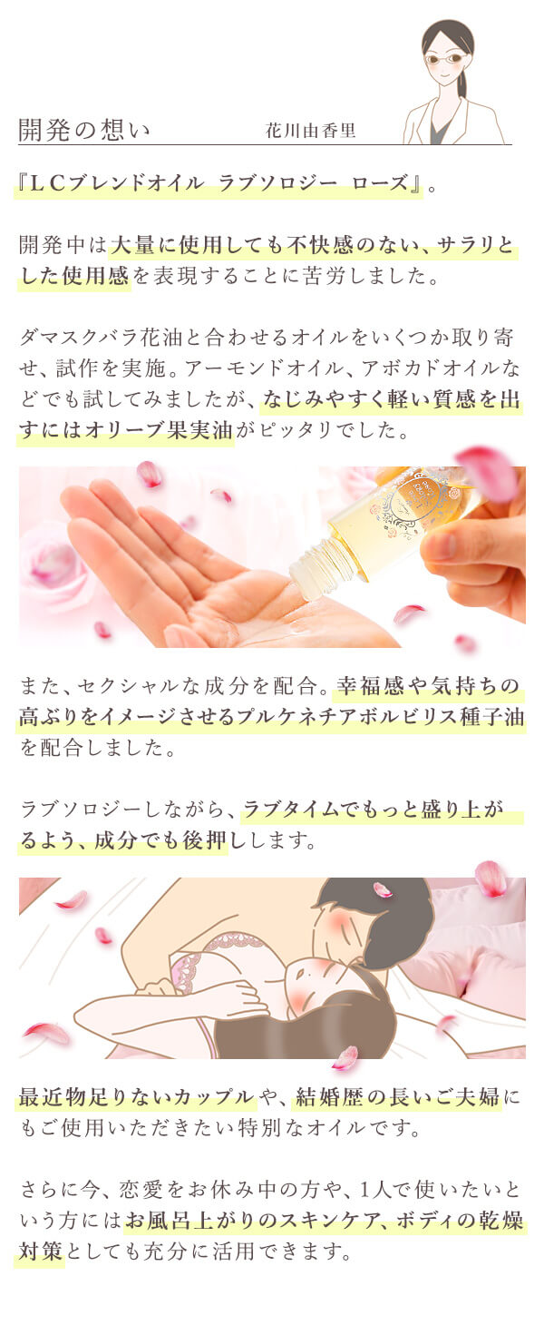 ＬＣブレンドオイル　ラブソロジー　ローズ　開発の想い