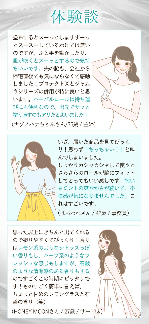 LCジャムウ・ハーバルロール プロテクト 体験談