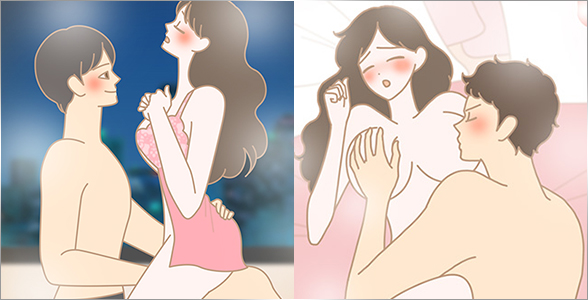 ラブソロジー シトラスで愛し合っているカップルイラスト