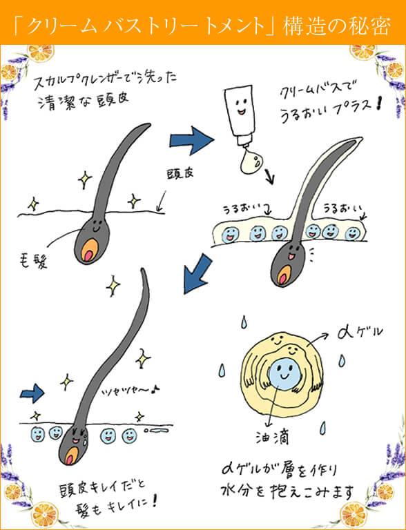 LCクリームバストリートメント ダブルウォッシュ アロマティックオレンジ 構造の秘密