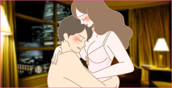 ラブタイムの男女のイラスト