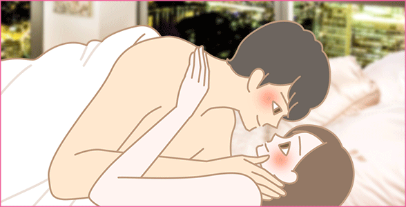 ラブタイムの男女のイラスト