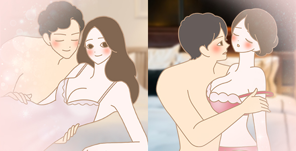 バストに自信を持っている女性の画像