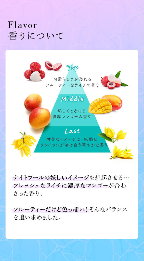 ヌレナデテ ナイトプール 香りについて