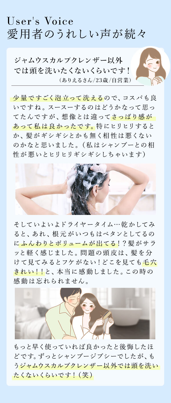 ＬＣ’Ｓジャムウ・スカルプクレンザー500ｍＬ　体験談