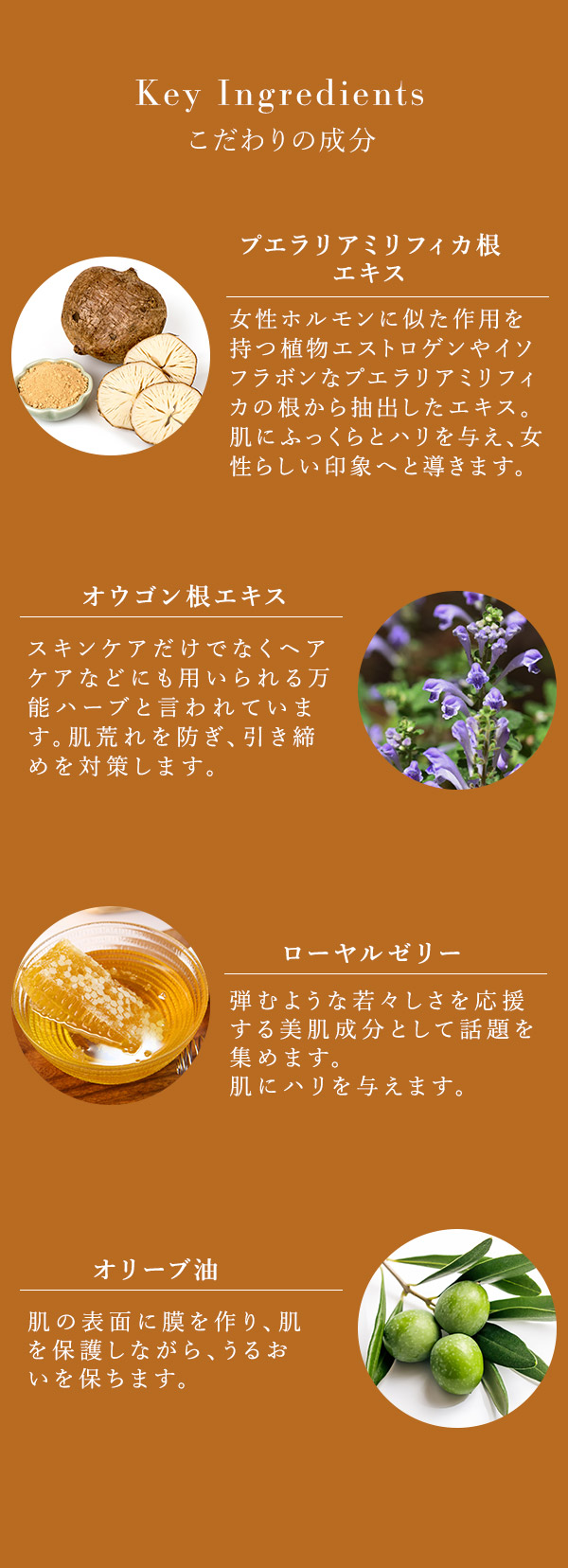 プエラリア・ハーバルジェル　１Ｌパウチ　モイストクリア　ピュアオレンジ　こだわりの成分