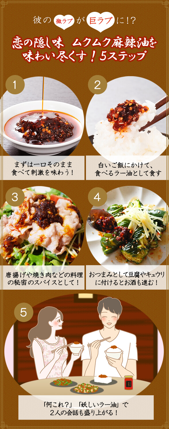 ムクムク麻辣油 ステップ