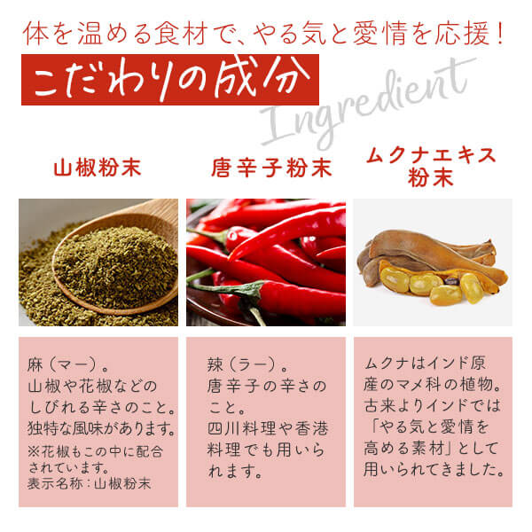 ムクムク麻辣油 成分