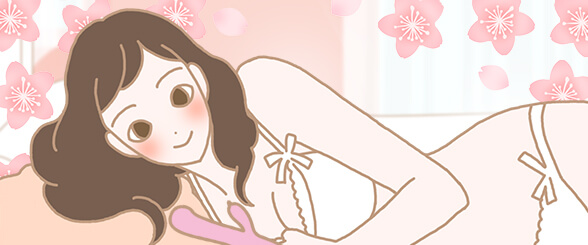 さくらの恋猫を使用しようとする女性イラスト