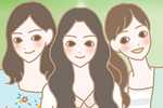 3人の微笑む女性