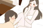 愛撫する男女のイラスト