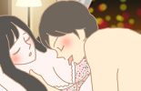 ラブタイムの男女のイラスト