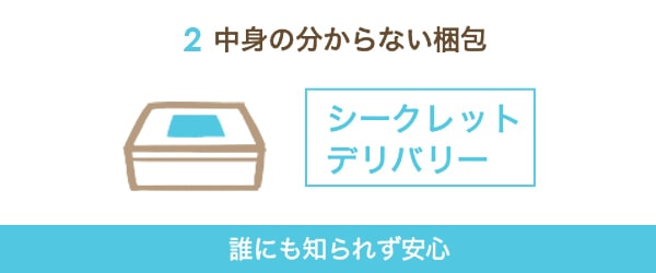 中身のわからない梱包 誰にも知られず安心