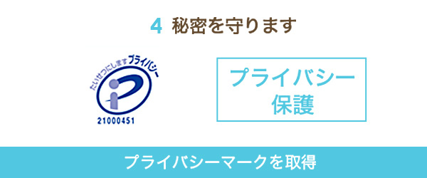 プライバシー保護 プライバシーマークを取得